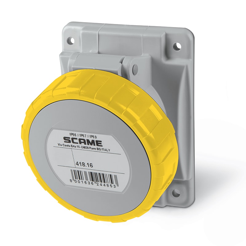 SCAME PARRE - PRESA INCASSO 2P+T IP66/IP67 16A 4H