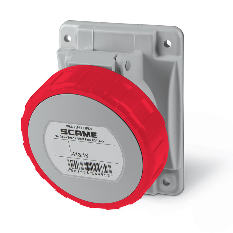 SCAME PARRE - PRESA INCASSO 3P+T IP66/IP67 16A 6H