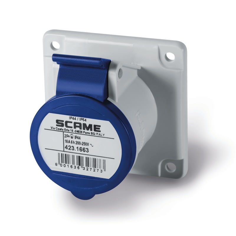 SCAME PARRE - PRESA INCASSO 2P+T IP44/IP54 16A 6H