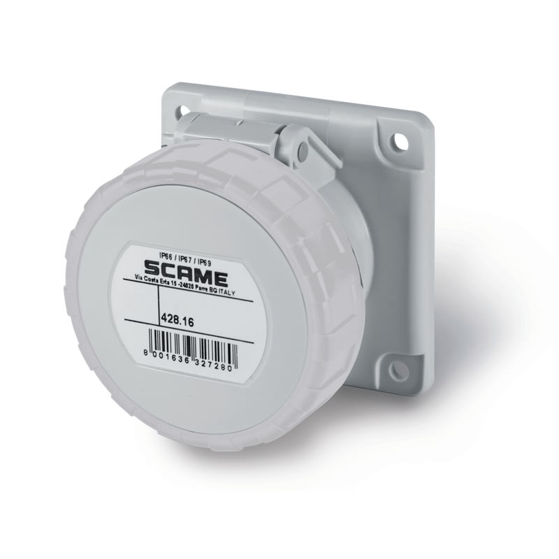 SCAME PARRE - PRESA DA INCASSO IP66/IP67 2P+T 16A 3H
