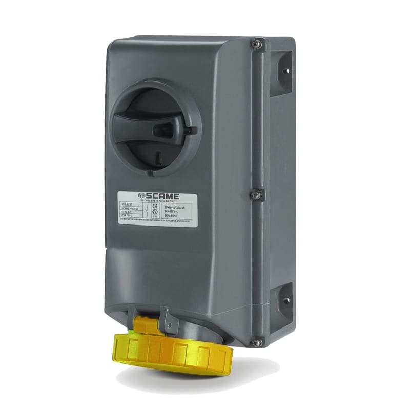 SCAME PARRE - PRESA INTERBL. 2P+T IP66 16A 4H 100-130V