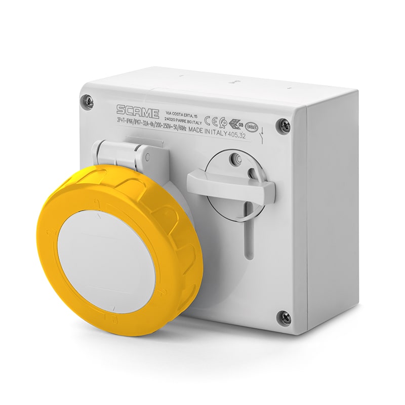 SCAME PARRE - PRESA INTERBL. 16A 2P+T 4H IP66/IP67