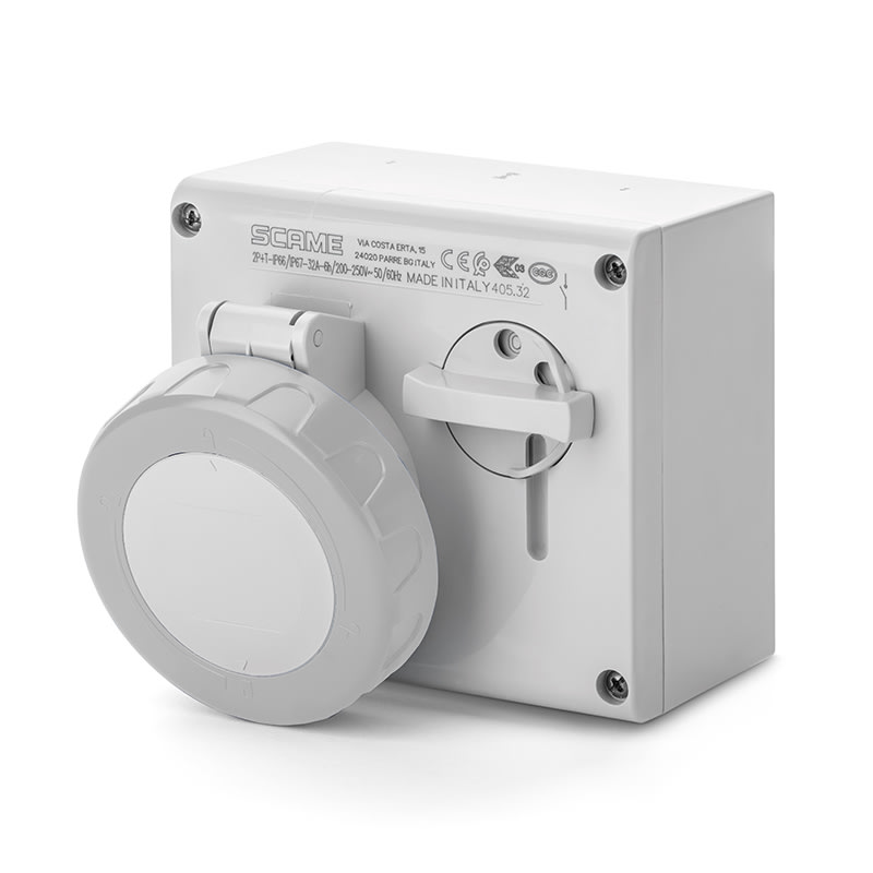 SCAME PARRE - PRESA INTERBL. 16A 2P+T 3H IP66/IP67