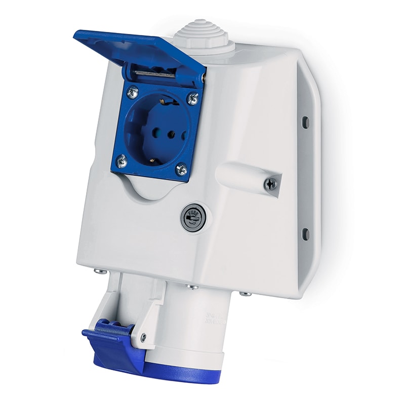 SCAME PARRE - PRESA PARETE COMBI 16A 2P+T - P30