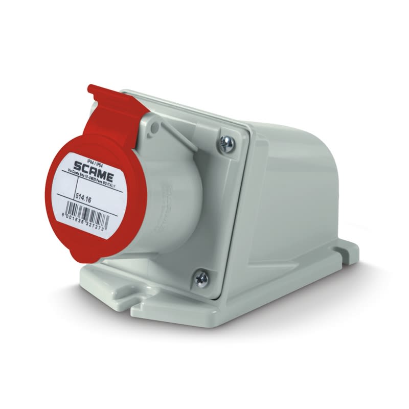 SCAME PARRE - PRESA PARETE 3P+T 16A 6H 380V IP44