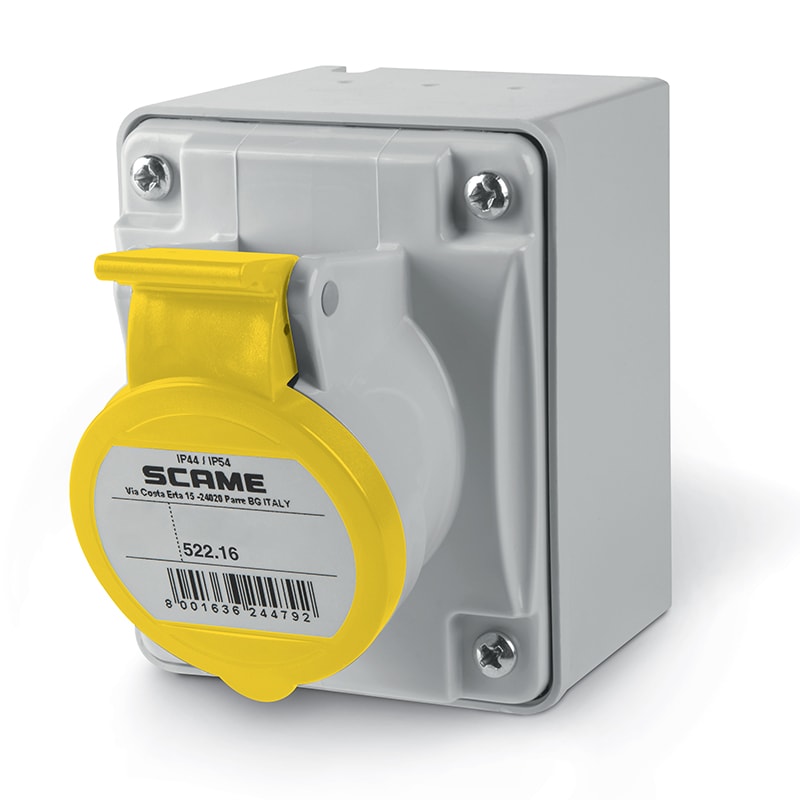 SCAME PARRE - PRESA PAR.C/DIR.2P+T 16A 44 4H