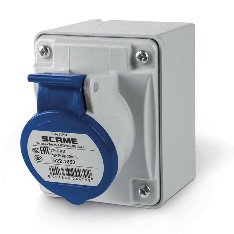 SCAME PARRE - PRESA PAR.C/DIR.2P+T 16A 44 6H