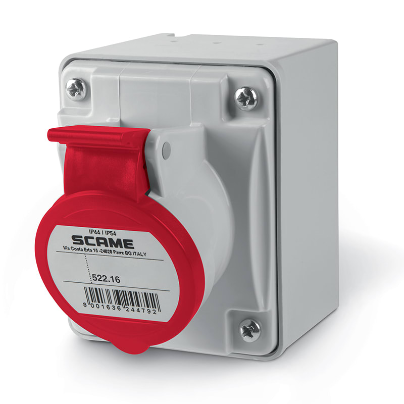 SCAME PARRE - PRESA PAR.C/DIR.3P+N 16A 44 6H