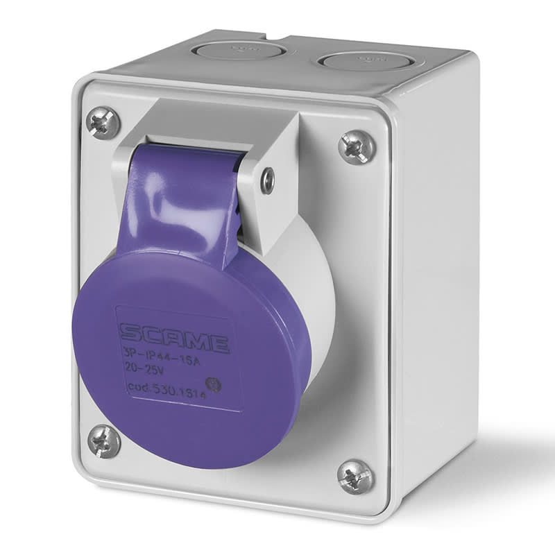 SCAME PARRE - PRESA PARETE 3P 32A 24V