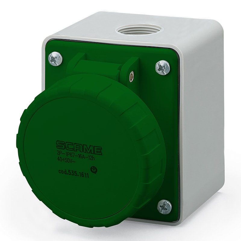 SCAME PARRE - PRESA PARETE C/DIR.2P 16A <50V 2H IP67