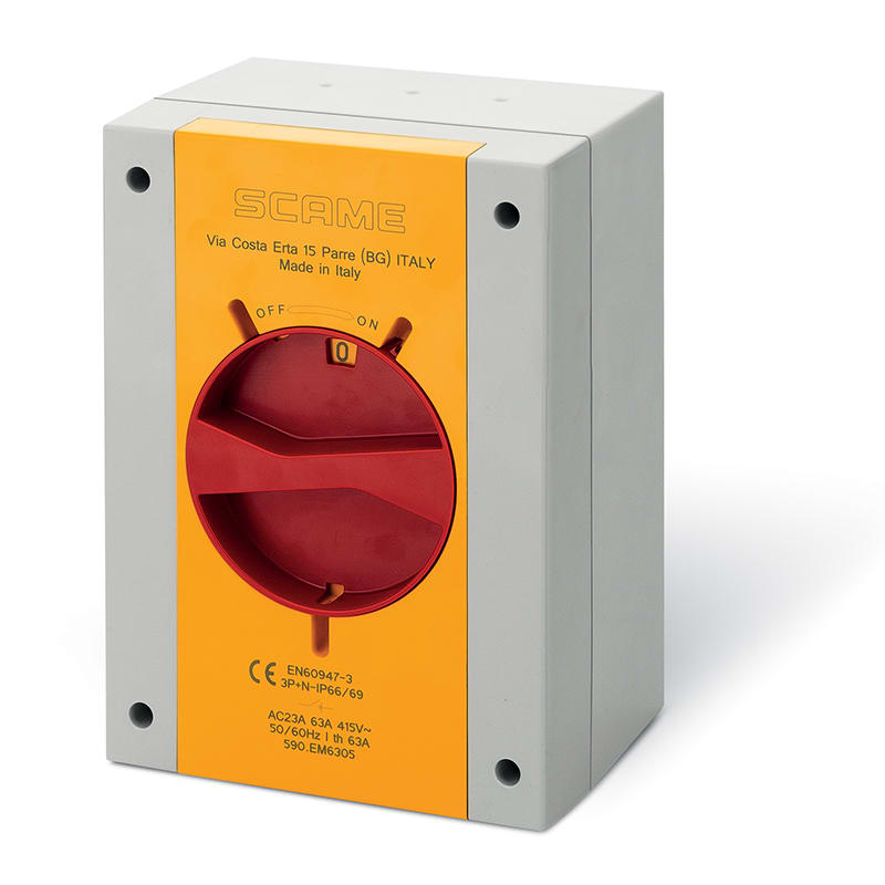SCAME PARRE - INT. DI MANOVRA/SEZ. 100A 3P+N IP66/IP69