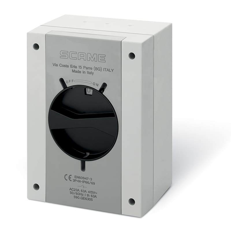 SCAME PARRE - INT. DI MANOVRA/SEZ. 63A 3P+N IP66/IP69