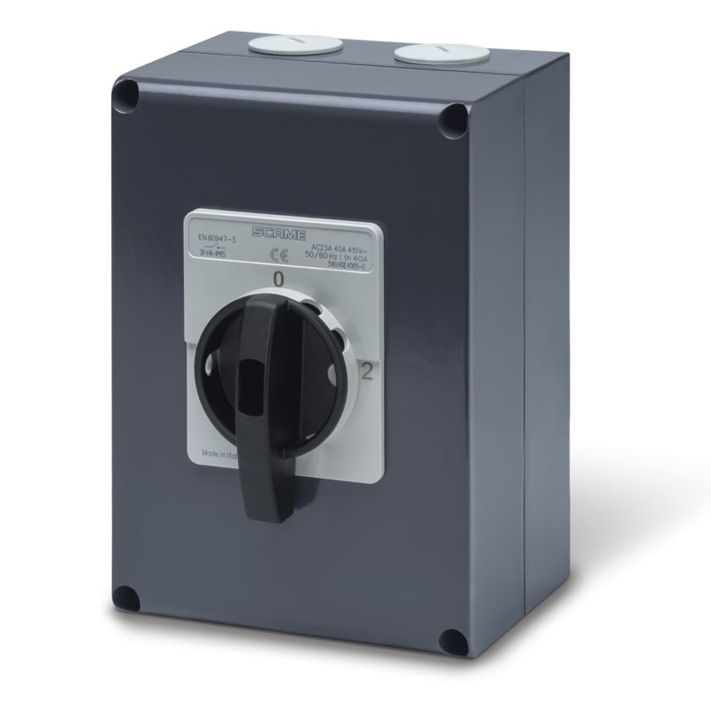 SCAME PARRE - COMMUTATORE IN CASSETTA 125A 3P+N IP65