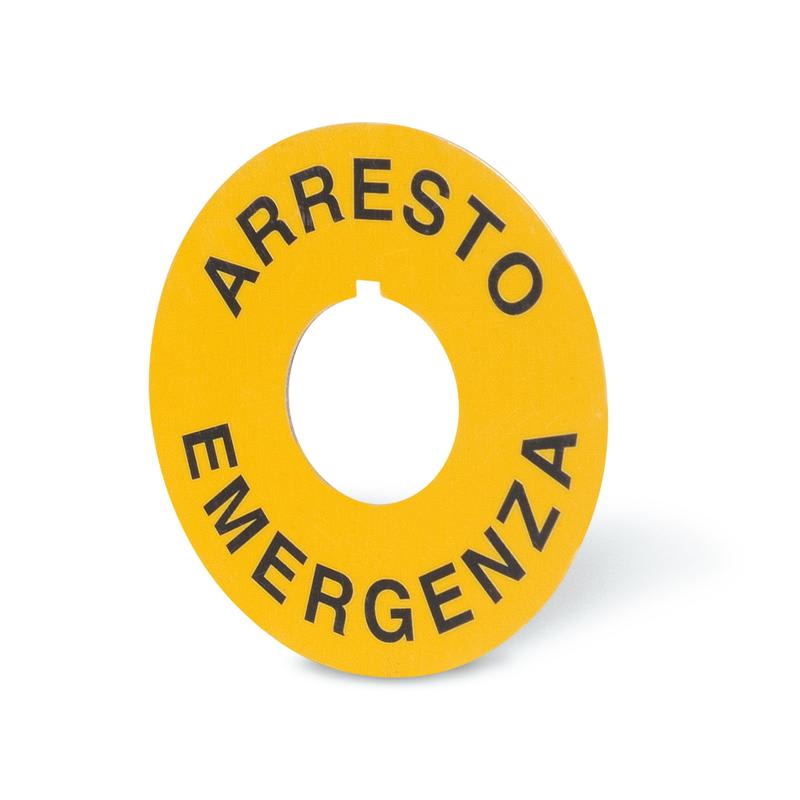 SCAME PARRE - DISCO EMERGENZA GIALLO C/SCRITTA INGLESE