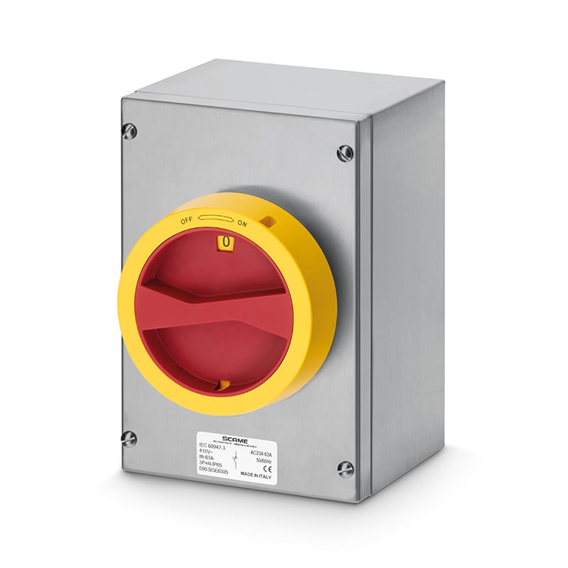 SCAME PARRE - ISOLATORS IN ACCIAIO 63A 3P+N EMERGENZA