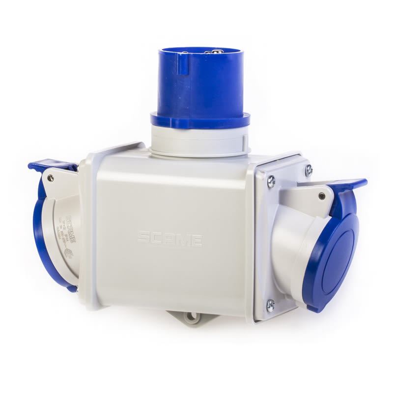 SCAME PARRE - ADATTATORE 2 USCITE 3P+T 220V IP44