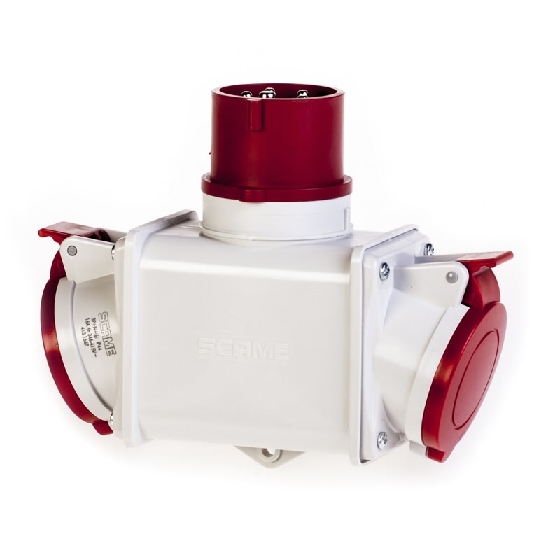 SCAME PARRE - ADATTATORE 2 USCITE 3P+N 380V IP44