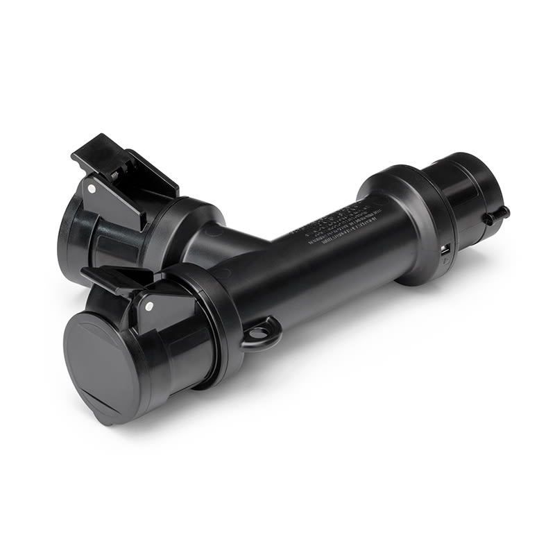 SCAME PARRE - ADATTATORE 2X2P+T 220V 16A IP44 NERO