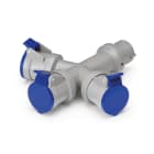 SCAME PARRE - ADATTATORE 3X2P+T 220V 16A IP44