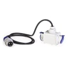 SCAME PARRE - ADATTATORE 2 USC. C/CAVO 2P+T 220V IP44