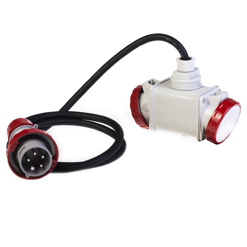 SCAME PARRE - ADATTATORE 2 USC. C/CAVO 3P+N 380V IP66