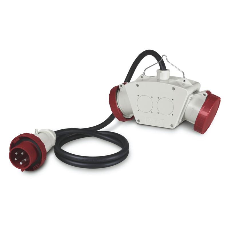 SCAME PARRE - ADATTATORE 2 USC. C/CAVO 3P+N 380V IP66