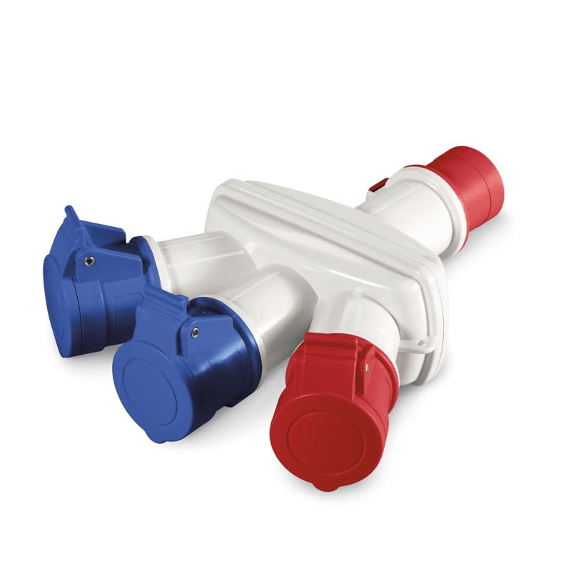 SCAME PARRE - ADATTATORE TRIPLO MISTO S/CAVO IP44 16A