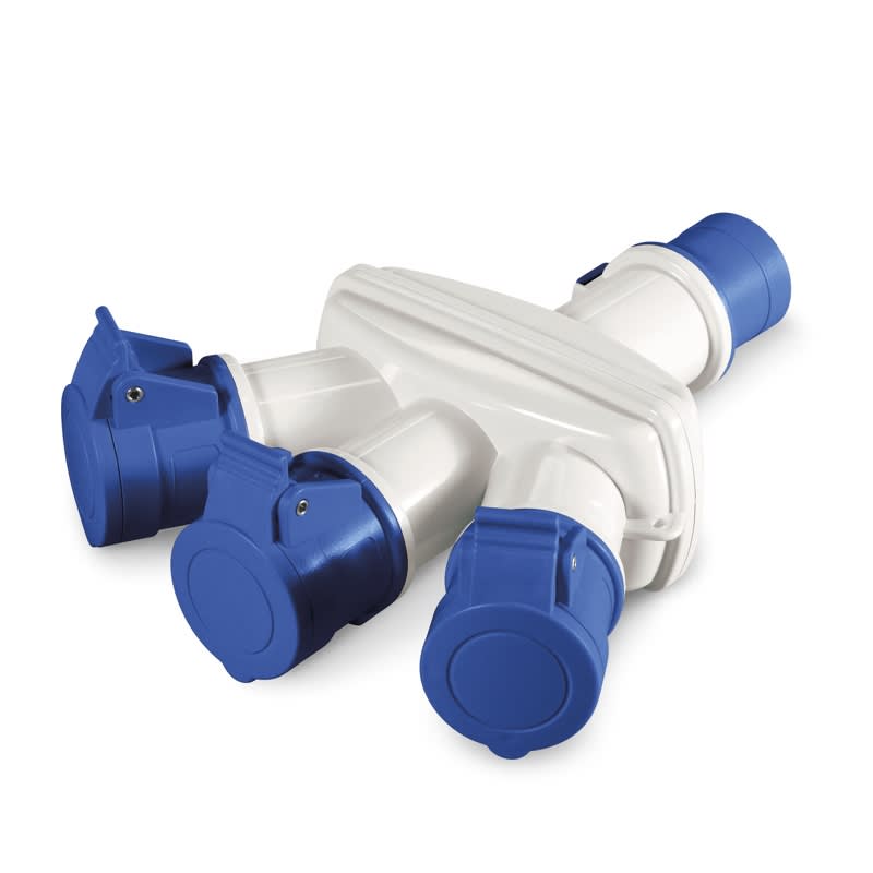 SCAME PARRE - ADATTATORE TRIPLO 2P+T S/CAVO IP44 16A