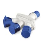SCAME PARRE - ADATTATORE TRIPLO 2P+T S/CAVO IP44 16A