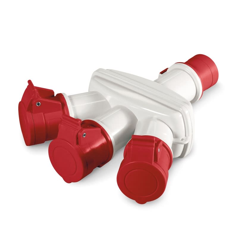 SCAME PARRE - ADATTATORE TRIPLO 3P+T S/CAVO IP44 16A