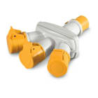 SCAME PARRE - ADATT.TRIPLO 2P+T S/CAVO IP44 16A 110V