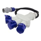 SCAME PARRE - ADATTATORE TRIPLO 3P+T C/CAVO IP44 16A