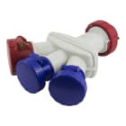 SCAME PARRE - ADATTATORE TRIPLO MISTO S/CAVO IP66 16A