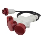 SCAME PARRE - ADATTATORE TRIPLO 3P+T C/CAVO IP66 16A