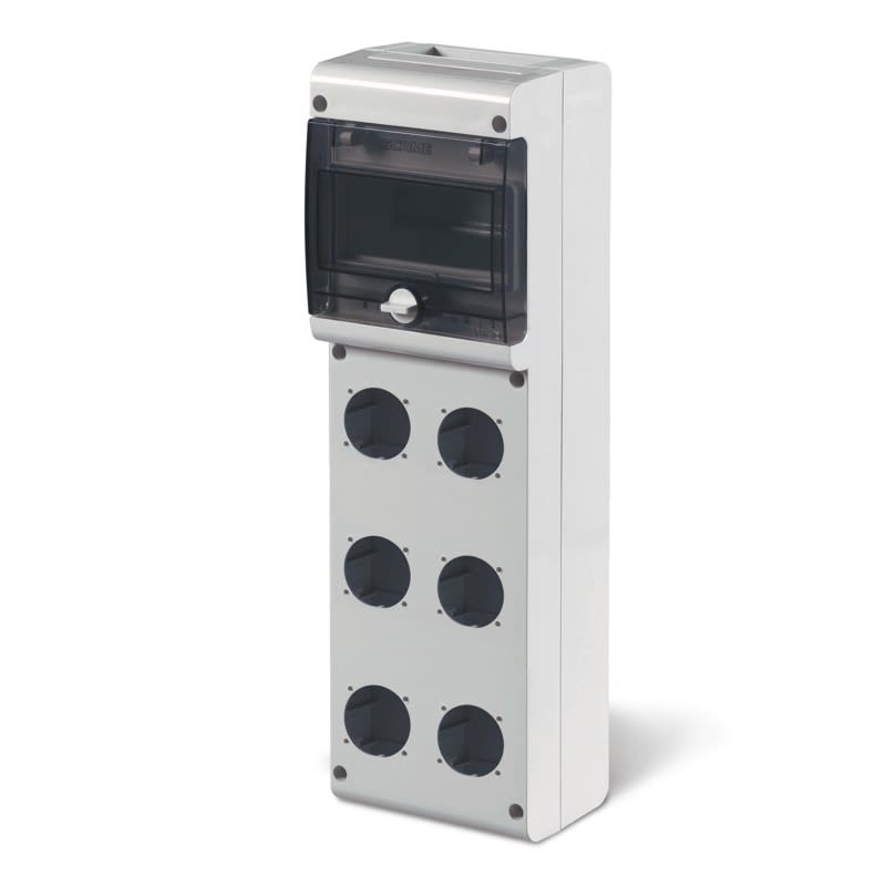 SCAME PARRE - QUADRO BLOCK3 CON 6 PREFORATURE + 6 DIN
