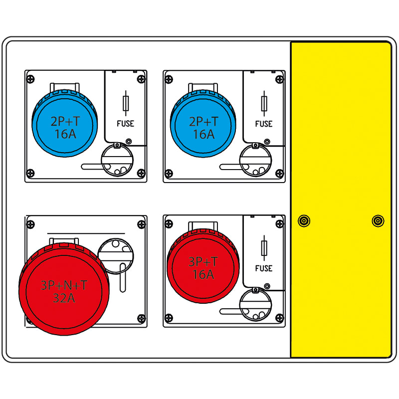 SCAME PARRE - MBOX2 CON SPINA VOLANTE PRESE C/FUSIBILI