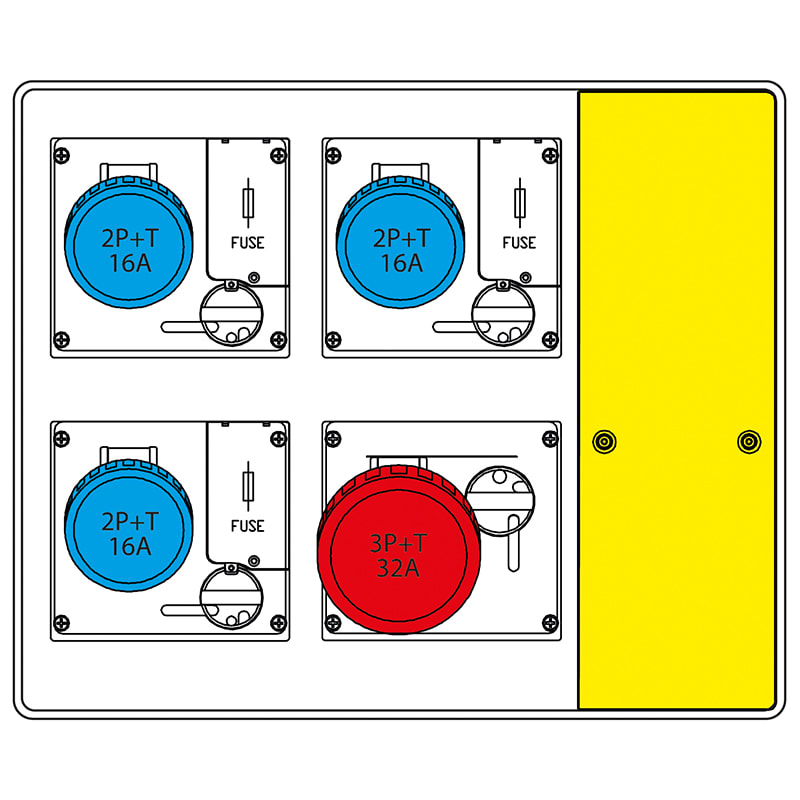 SCAME PARRE - MBOX2 CON SPINA VOLANTE PRESE C/FUSIBILI
