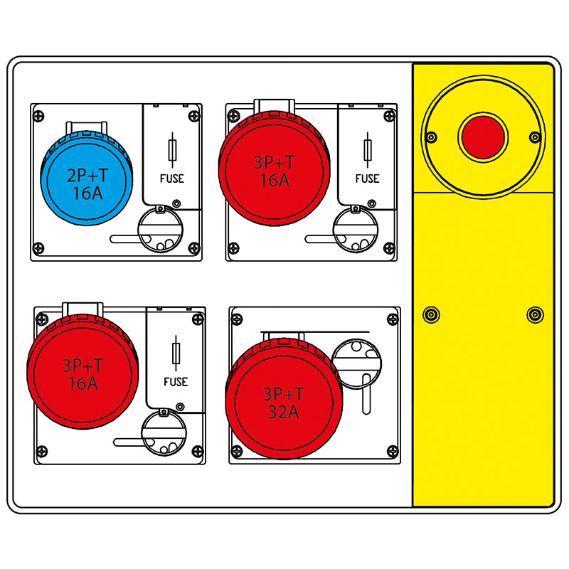 SCAME PARRE - MBOX2 CON SPINA+EMERGENZA PR.C/FUSIBILI