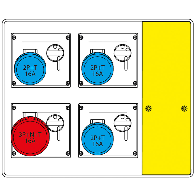 SCAME PARRE - MBOX2 CON MORSETTIERA / PRESE S/FUSIBILI