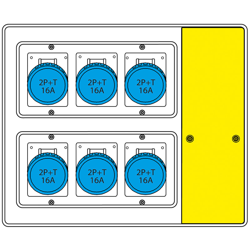 SCAME PARRE - MBOX2 CON SPINA VOLANTE PRESE S/FUSIBILI