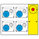SCAME PARRE - MBOX2 CON SPINA+EMERGENZA PR.S/FUSIBILI