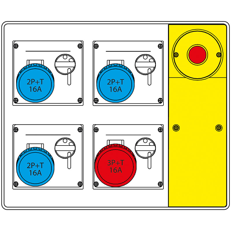SCAME PARRE - MBOX2 CON SPINA+EMERGENZA  PR.S/FUSIBILI