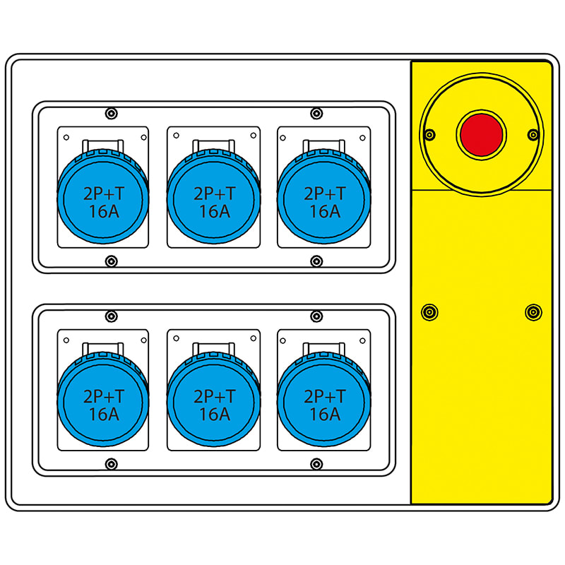 SCAME PARRE - MBOX2 CON SPINA+EMERGENZA  PR.S/FUSIBILI