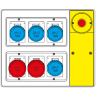 SCAME PARRE - MBOX2 CON SPINA+EMERGENZA PR.S/FUSIBILI