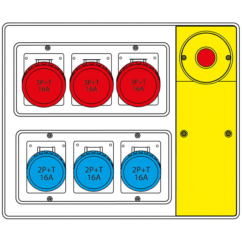 SCAME PARRE - MBOX2 CON SPINA+EMERGENZA  PR.S/FUSIBILI