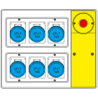 SCAME PARRE - MBOX2 CON SPINA+EMERGENZA PR.S/FUSIBILI