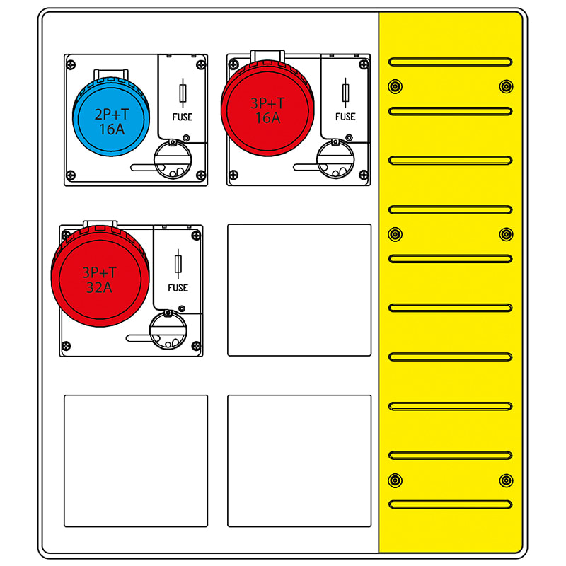SCAME PARRE - MBOX3 CON MORSETTIERA   PRESE C/FUSIBILI