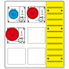 SCAME PARRE - MBOX3 CON MORSETTIERA PRESE C/FUSIBILI