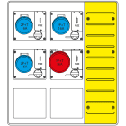 SCAME PARRE - MBOX3 CON MORSETTIERA PRESE C/FUSIBILI