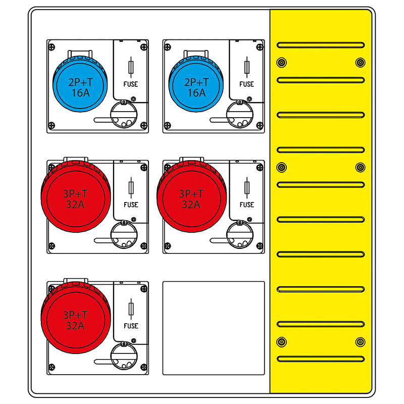 SCAME PARRE - MBOX3 CON MORSETTIERA   PRESE C/FUSIBILI
